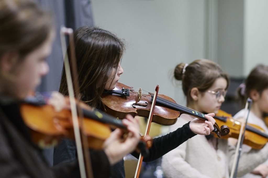 Répétition des violonistes